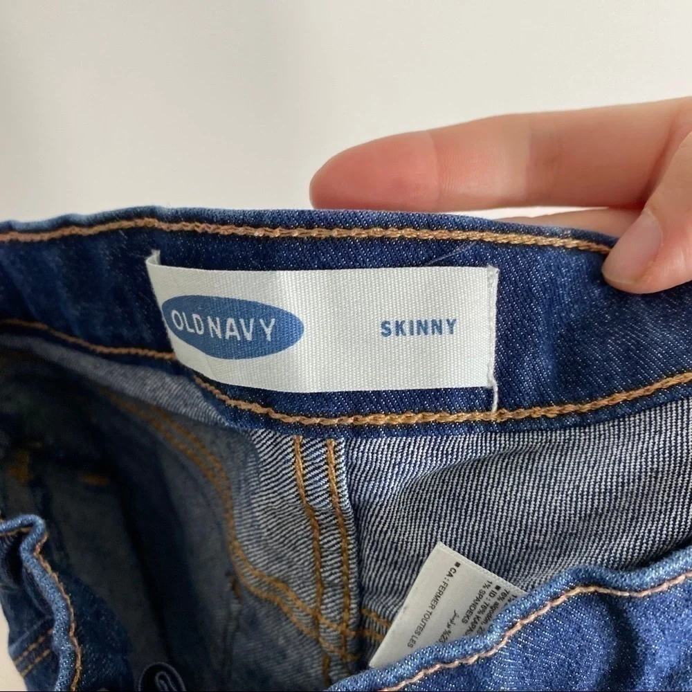 Old Navy Skinny Jeans Small Girls Kids Pull On Blue Denim